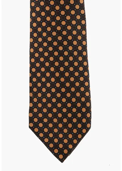 Cravate CORNELIANI Geometric Patterned Silk Tie Multicolor Barbati (BM 18370552) 2