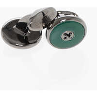 Butoni pentru Barbati - Butoni CORNELIANI Enamelled Brass Button Cufflinks Green Barbati (BM 18370561) - B-mall.ro