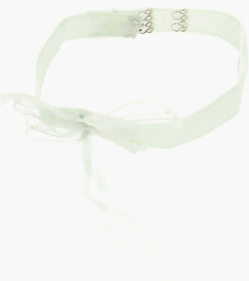 Coliere DSQUARED2 Solid Color Organza Chocker Necklace With Butterfly Detail Green Femei (BM 18370576) 3