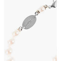 Bratari pentru Barbati - Bratari DSQUARED2 Beaded Bracelet With Silver-Tone Logo White Barbati (BM 18370591) - B-mall.ro