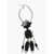 Prada Silver Robot Single Earring Black