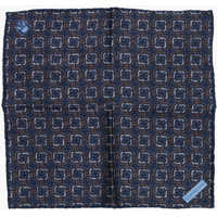 Esarfe Geometric Patterned Silk Pocket Square Barbati