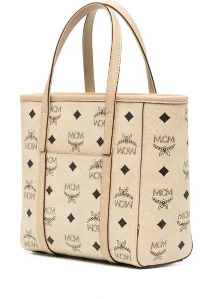 Genti de mana MCM Borsa Shopper Toni Mini BEIGE Femei (BM 18370732) 3