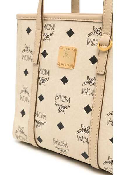 Genti de mana MCM Borsa Shopper Toni Mini BEIGE Femei (BM 18370732) 4