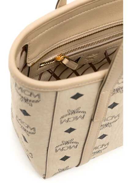 Genti de mana MCM Borsa Shopper Toni Mini BEIGE Femei (BM 18370732) 5