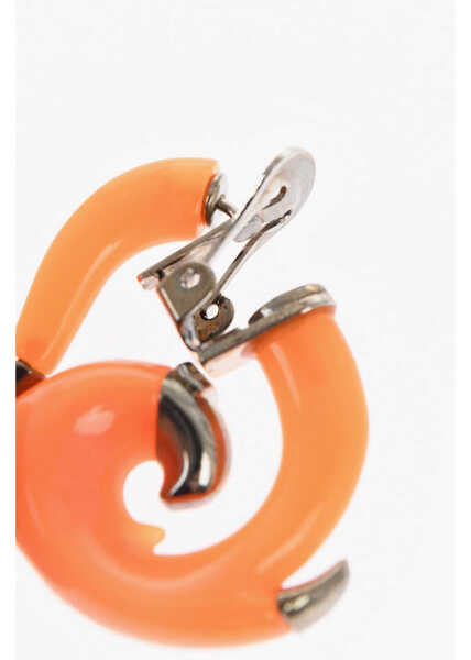 Cercei DSQUARED2 Metal And Resin Flames Single Earring Orange Femei (BM 18370807) 2