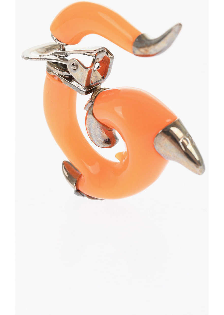Cercei DSQUARED2 Metal And Resin Flames Single Earring Orange Femei (BM 18370807) 3
