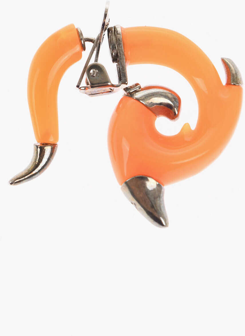 Cercei DSQUARED2 Metal And Resin Flames Single Earring Orange Femei (BM 18370807) 1