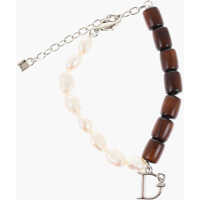 Bratari Wooden Anklet Embellished With Pearls And D2 Charm Femei