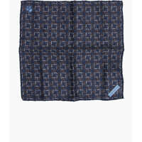 Esarfe Geometric Patterned Silk Pocket Square Barbati