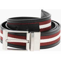 Curele Leather Reversible Belt With Iconic Motif 35Mm Barbati