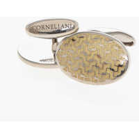 Butoni pentru Barbati - Butoni CORNELIANI Enamelled Brass Oval Cufflinks Beige Barbati (BM 18370921) - B-mall.ro