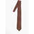 CORNELIANI Herringbone Patterned Silk Tie Brown
