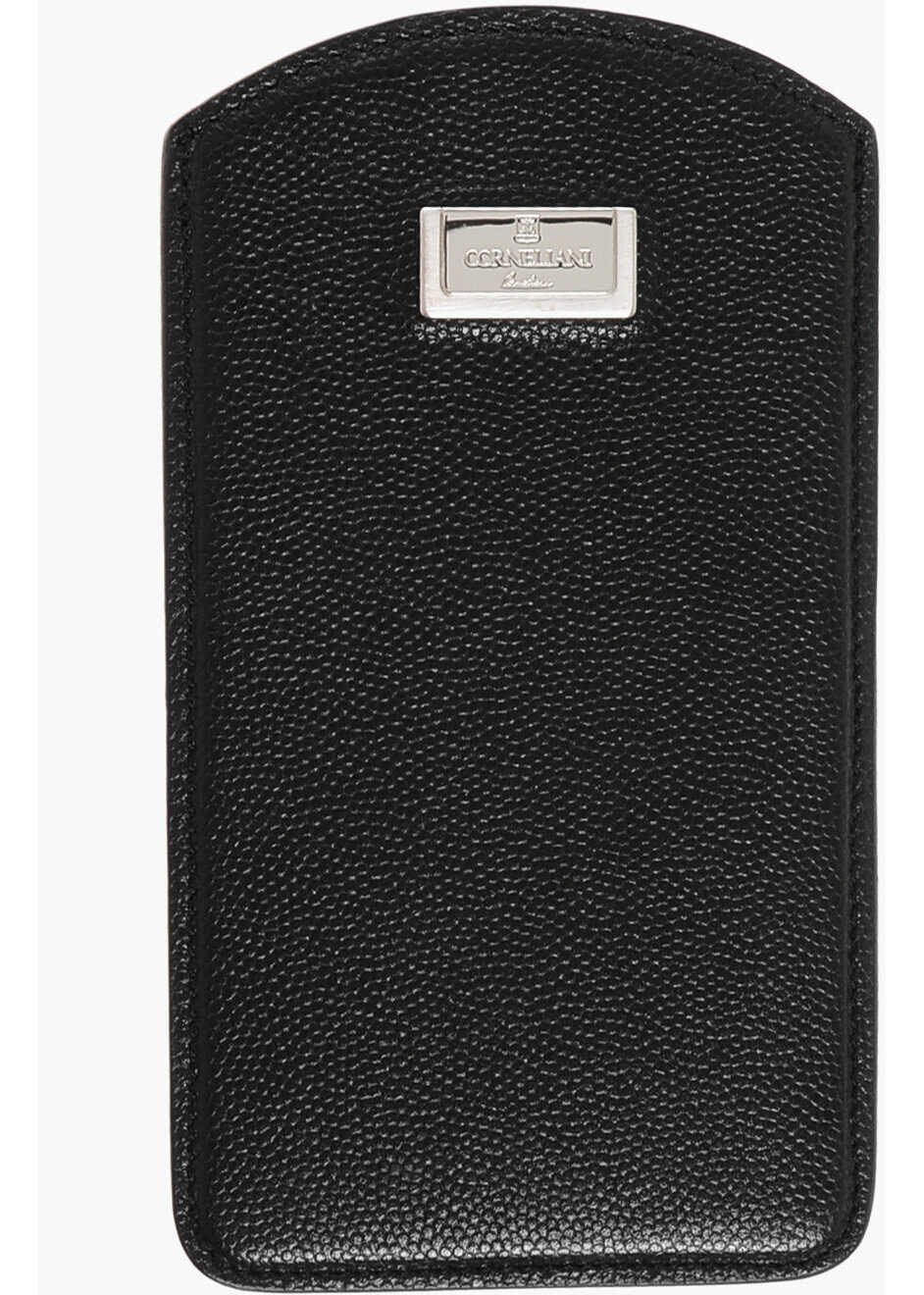 Accesorii de voiaj CORNELIANI Textured Leather Badge Case Black Barbati (BM 18371086) 1