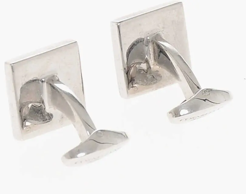 Butoni CORNELIANI Enamelled Brass Squared Cufflinks Black Barbati (BM 18371098) 2