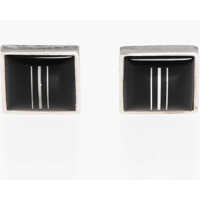 Butoni Enamelled Brass Squared Cufflinks Barbati
