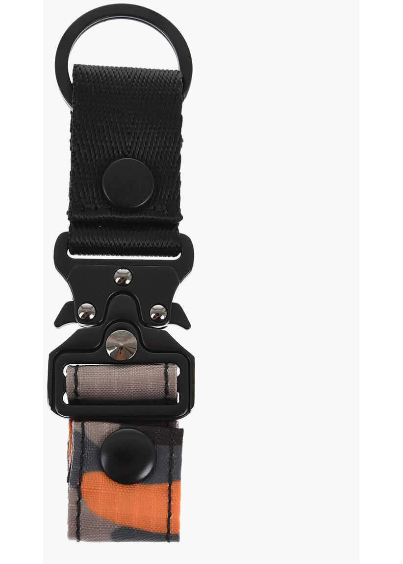 Brelocuri DSQUARED2 Nylon And Metal Keyring With Camouflage Detail Orange Barbati (BM 18371122) 1