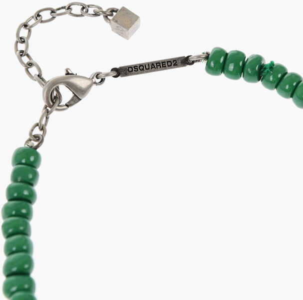 Coliere DSQUARED2 Solid Color Beaded Necklace Green Barbati (BM 18371212) 3