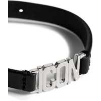 Bijuterii DSQUARED2 pentru Barbati - Bratari DSQUARED2 Leather Icon Clubbing Bracelet With Metal Detail Black Barbati (BM 18371221) - B-mall.ro
