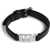 DSQUARED2 Leather Icon Clubbing Bracelet With Metal Detail Black
