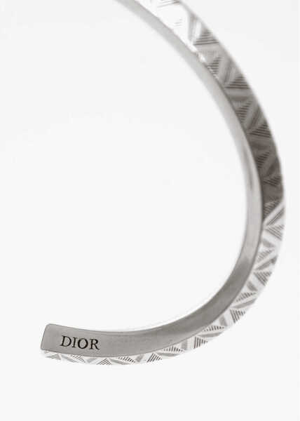 Bratari Dior Embossed Brass Cd Diam Rigid Bracelet Silver Barbati (BM 18371224) 3