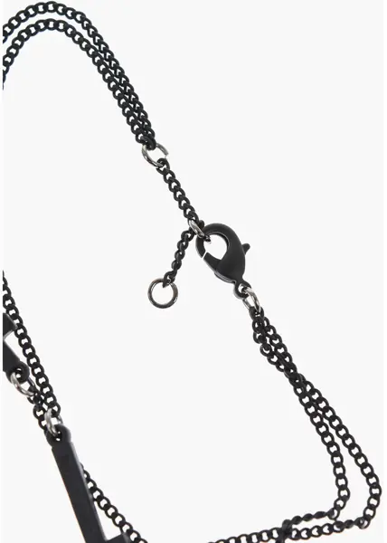 Bratari DSQUARED2 Double Chain Jesus Bracelet With Cross-Shaped Charms Black Barbati (BM 18371239) 3