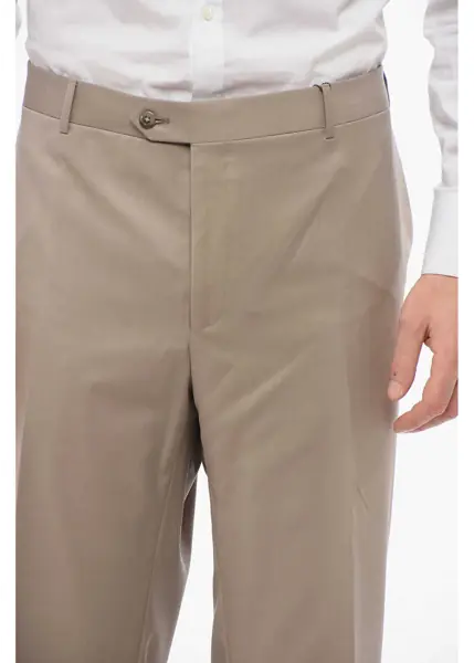 Pantaloni eleganti CORNELIANI Cool Wool Pants With Belt Loop Beige Barbati (BM 18371245) 2