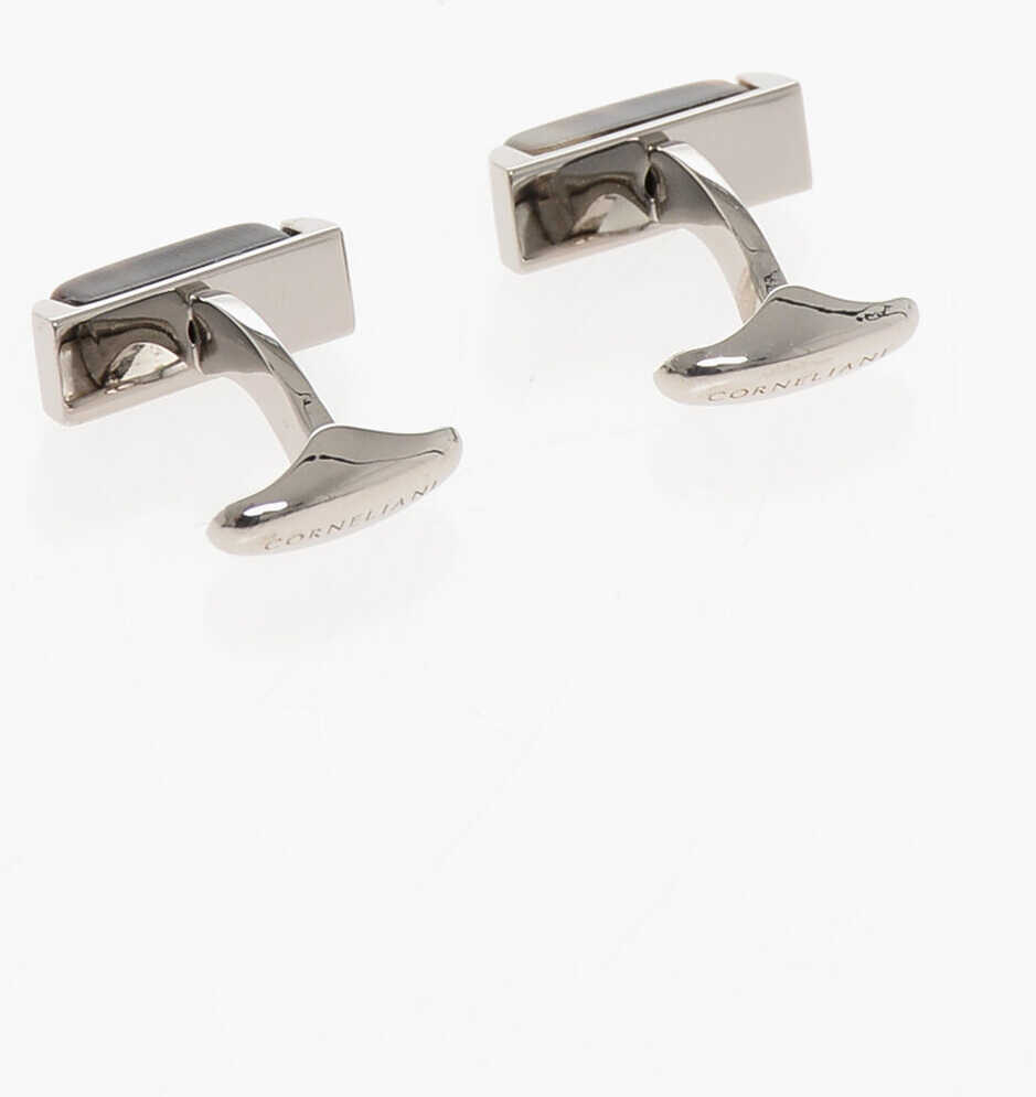 Butoni CORNELIANI Brass Cufflinks With Horn Detail Brown Barbati (BM 18371290) 2