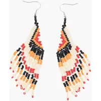 Cercei Ethnic-Style Earrings Hula Decorated With Beads Femei