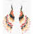 DSQUARED2 Ethnic-Style Earrings Hula Decorated With Beads Multicolor