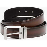 Curele Burnt-Effect Leather Belt 30Mm Barbati