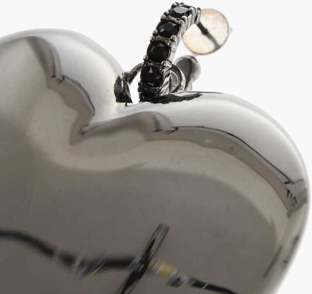 Cercei DSQUARED2 Metal Single Earring With Maxi Heart-Shaped Pendant Silver Femei (BM 18371317) 2