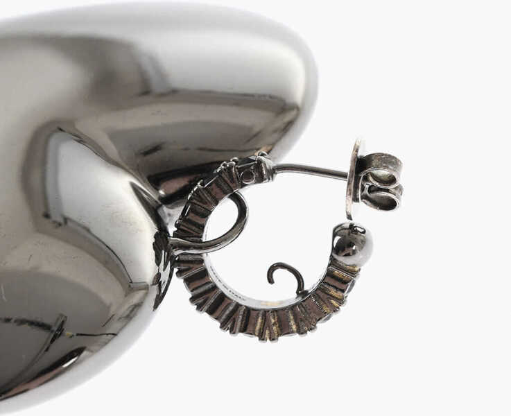 Cercei DSQUARED2 Metal Single Earring With Maxi Heart-Shaped Pendant Silver Femei (BM 18371317) 3