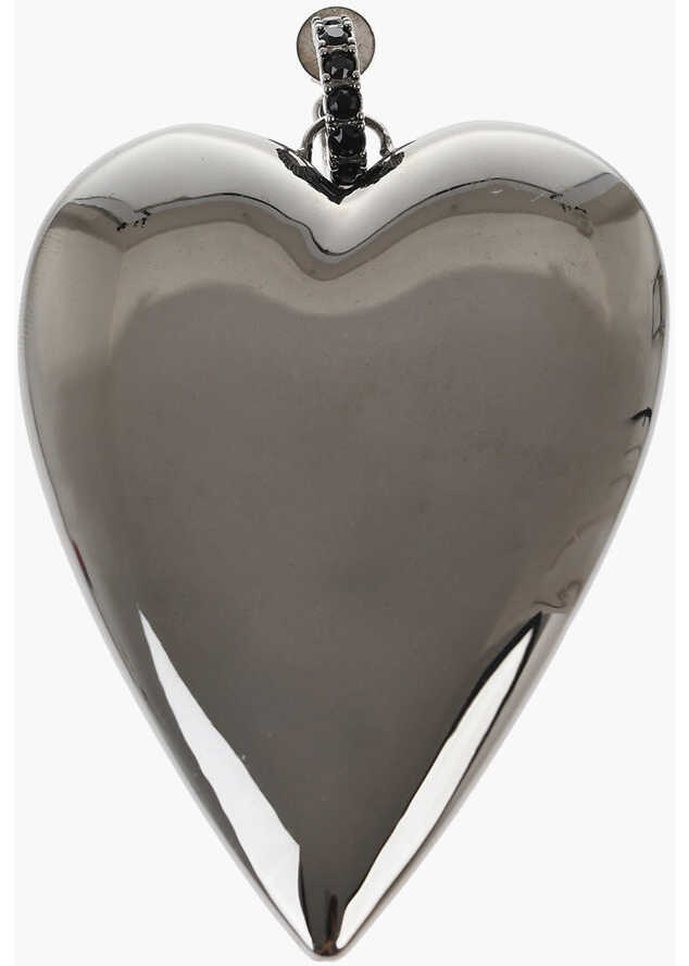 Cercei DSQUARED2 Metal Single Earring With Maxi Heart-Shaped Pendant Silver Femei (BM 18371317) 1
