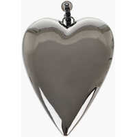 Cercei Metal Single Earring With Maxi Heart-Shaped Pendant Femei