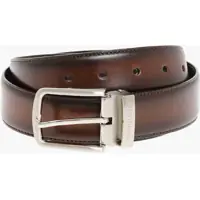 Curele Burnt-Effect Leather Belt 30Mm Barbati