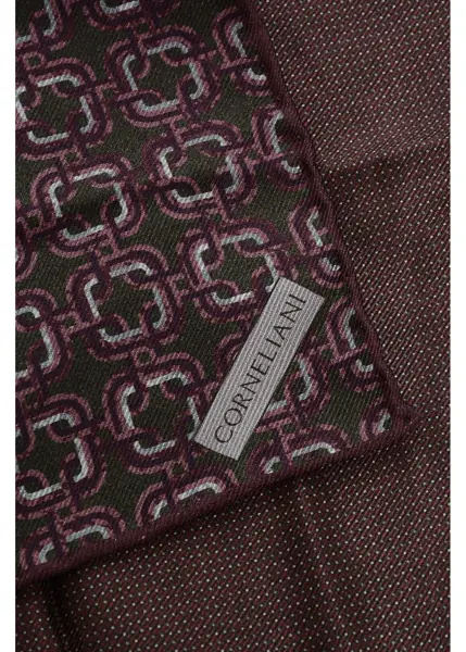Esarfe CORNELIANI Geometric Patterned Silk Pocket Square Multicolor Barbati (BM 18371326) 3