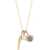 Tory Burch Brass Necklace With Logoed Pendant Gold