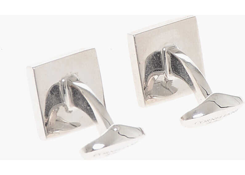 Butoni CORNELIANI Squared Brass Cufflinks With Mother Of Pearl Detail Brown Barbati (BM 18371413) 2