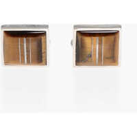 Butoni Squared Brass Cufflinks With Mother Of Pearl Detail Barbati