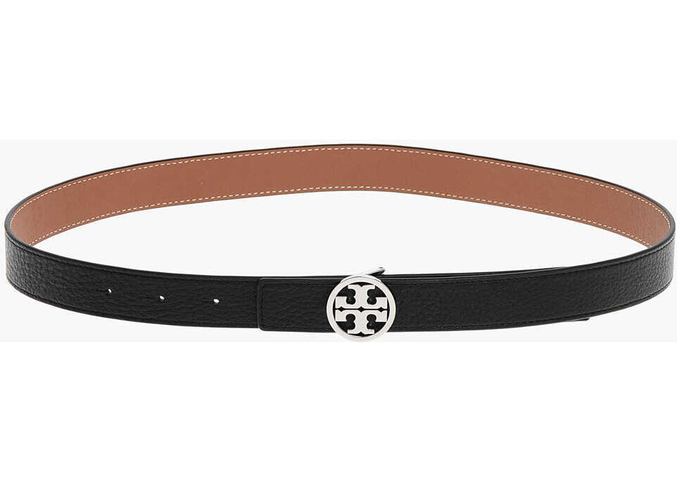 Curele Tory Burch Reversible Designed Miller Leather Belt 25Mm Black Femei (BM 18371416) 3