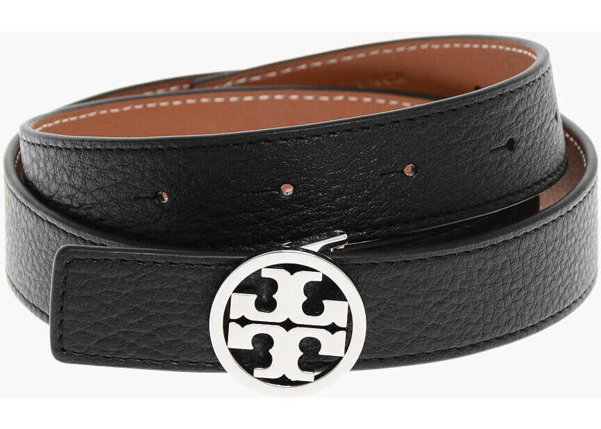 Curele Tory Burch Reversible Designed Miller Leather Belt 25Mm Black Femei (BM 18371416) 1