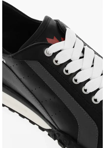 Sneakers DSQUARED2 Legend Leather Sneakers With Contrasting Details Black Barbati (BM 18371431) 4