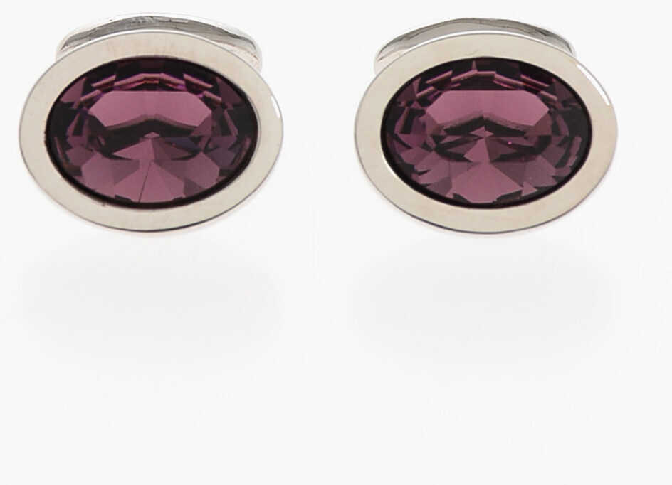 Butoni CORNELIANI Brass Cufflinks With Swarovskis Pink Barbati (BM 18371440) 1