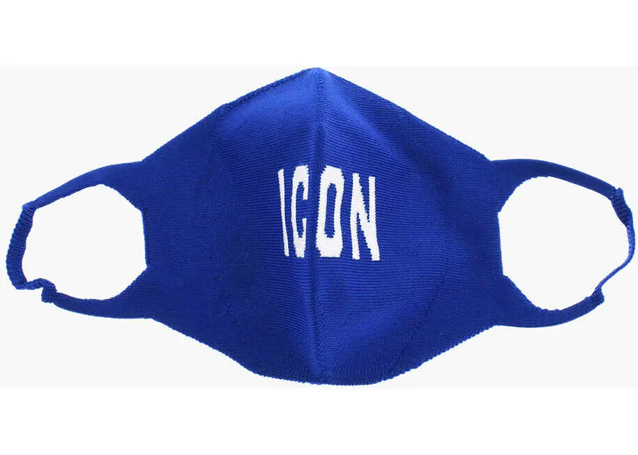 Accesorii de voiaj DSQUARED2 Icon Technical Fabric Face Mask With Contrasting Logo Blue Barbati (BM 18371443) 2