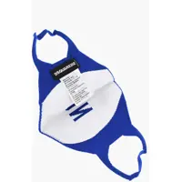 Genti de voiaj pentru Barbati - Accesorii de voiaj DSQUARED2 Icon Technical Fabric Face Mask With Contrasting Logo Blue Barbati (BM 18371443) - B-mall.ro