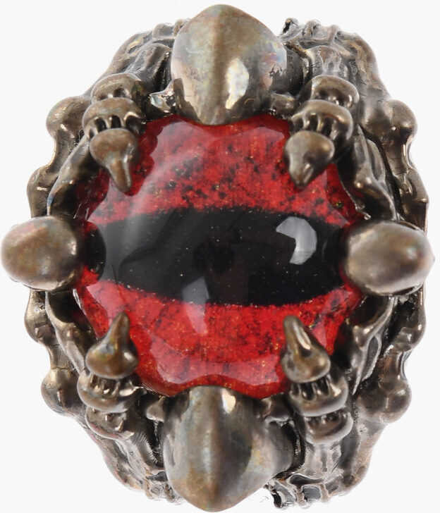 Inele DSQUARED2 Metal Ring Skeleton Claw Eye With Resin Detail Red Femei (BM 18371461) 2