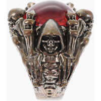 Inele Dama - Inele DSQUARED2 Metal Skeleton Claw Eye Ring With Resin Detail Red Femei (BM 18371461) - B-mall.ro