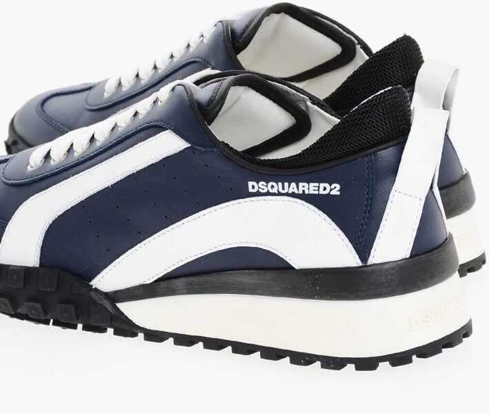 Sneakers DSQUARED2 Legend Leather Sneakers With Contrasting Details Blue Barbati (BM 18371464) 2