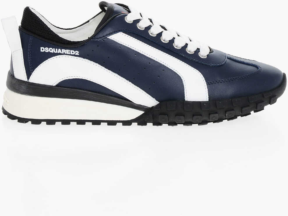 Sneakers DSQUARED2 Legend Leather Sneakers With Contrasting Details Blue Barbati (BM 18371464) 3